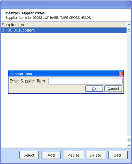 supplier item select